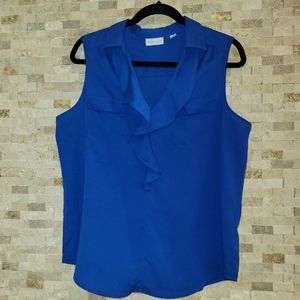 V-Neck Ruffle Blouse, NY &Co